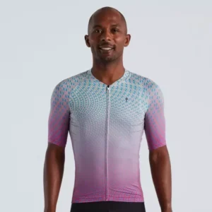 Specialized SL Bicycledelics Jersey Short Sleeve - Ice Papaya/Pro Blue
