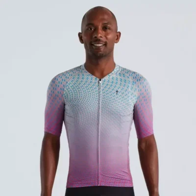 Specialized SL Bicycledelics Jersey Short Sleeve - Ice Papaya/Pro Blue