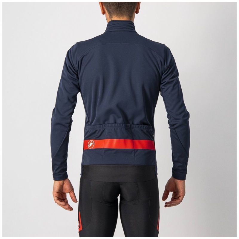 Castelli Paddoppia 3 Jacket - Savile Blue / Red Reflex - Image 2