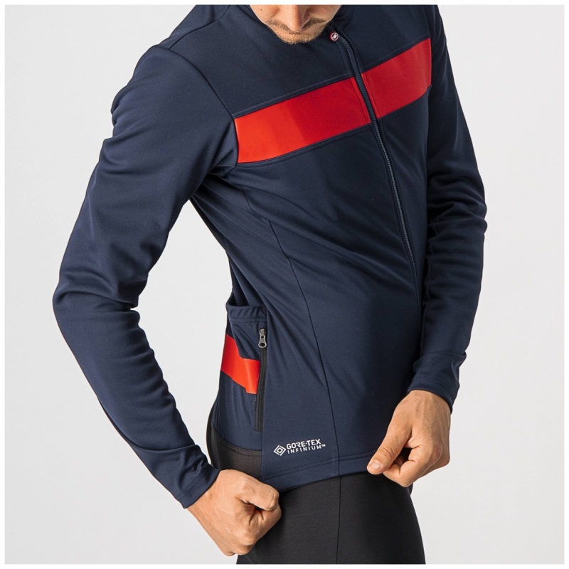 Castelli Paddoppia 3 Jacket - Savile Blue / Red Reflex - Image 3