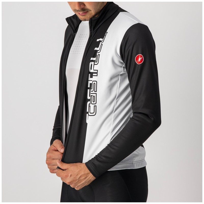Castelli Traguardo Jersey FZ - Light Black/White - Image 3