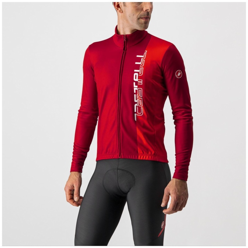 Castelli Traguardo Jersey FZ - Pro Red/Red