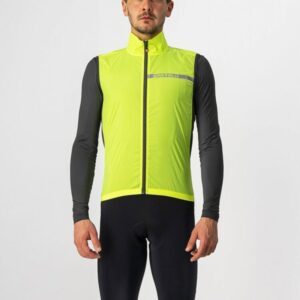 Castelli Squadra Stretch Vest - Yellow Fluo/Dark Gray