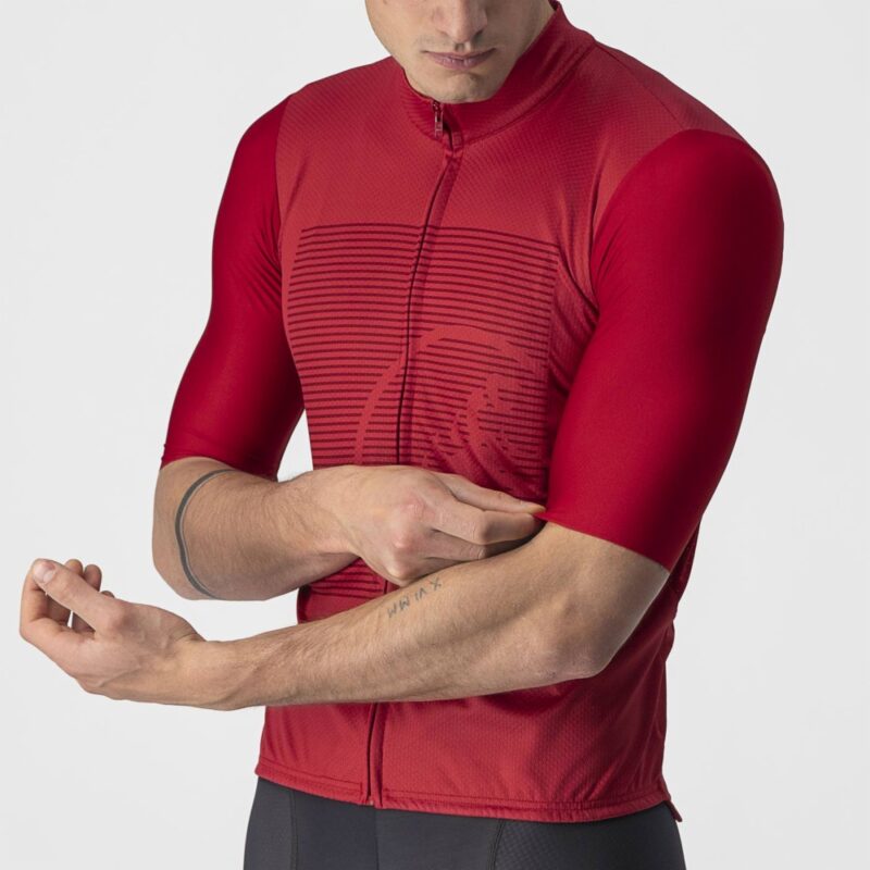 Castelli Bagarre Jersey - Pro Red/Bordeaux - Image 3