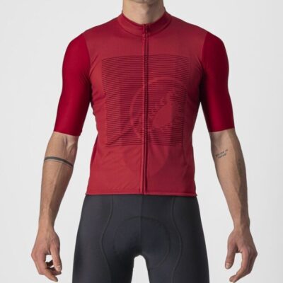 Castelli Bagarre Jersey - Pro Red/Bordeaux