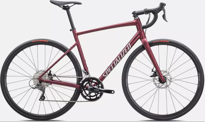 Specialized Allez - Satin Maroon/Silver Dust/Flo Red