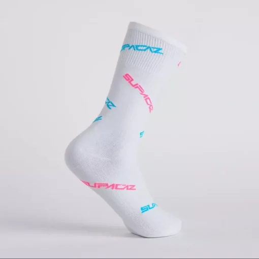 Supacaz SupaSox Twisted Sock - White Miami