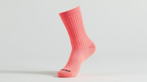 Specialized Hydrogen Aero Tall Road Socks - Vivid Coral - Image 2