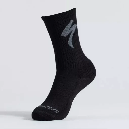 Specialized Merino Midweight Tall Logo Socks - Black - Image 2