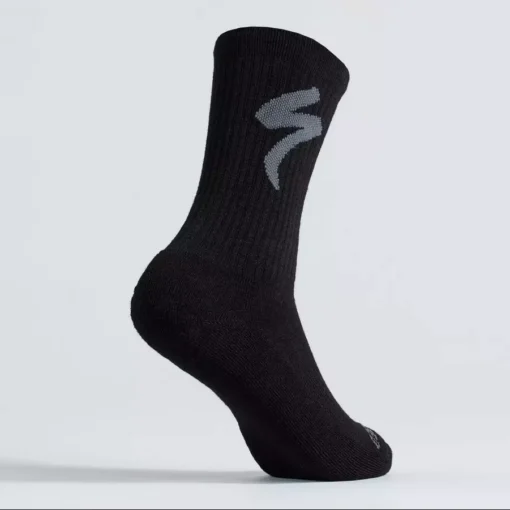 Specialized Merino Midweight Tall Logo Socks - Black