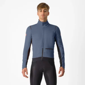 Castelli Alpha Doppio Ros Jacket - Twilight Blue/Silver Reflex
