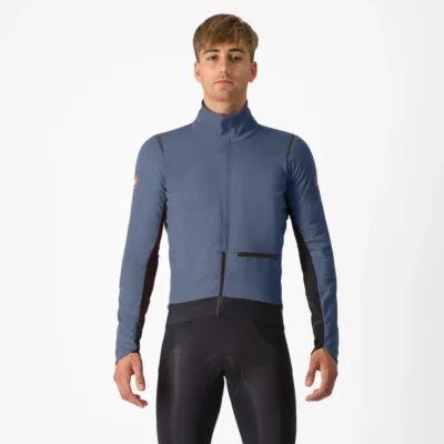 Castelli Alpha Doppio Ros Jacket - Twilight Blue/Silver Reflex