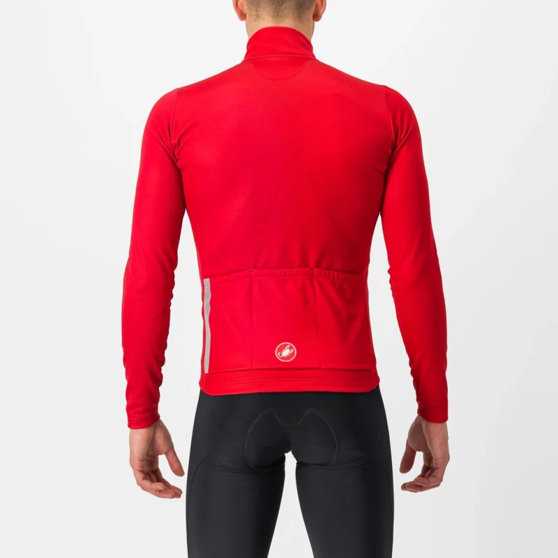 Castelli Entrata Thermal Jersey - Rich Red/Black - Image 2