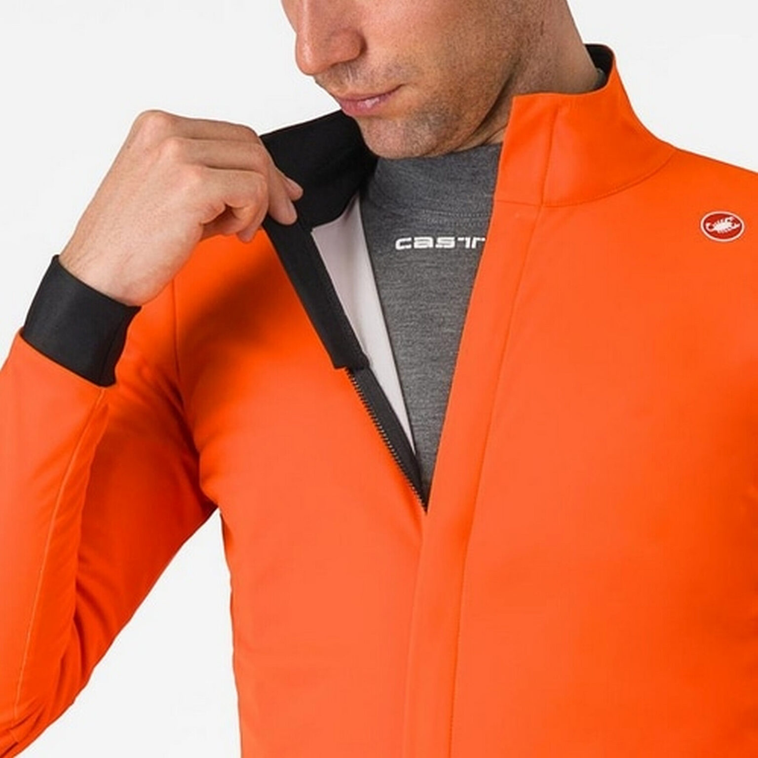Castelli Salto Jacket - Red Orange - Image 3