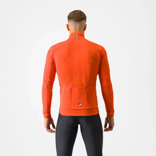 Castelli Entrata Jacket - Brilliant Orange/Silver - Image 2