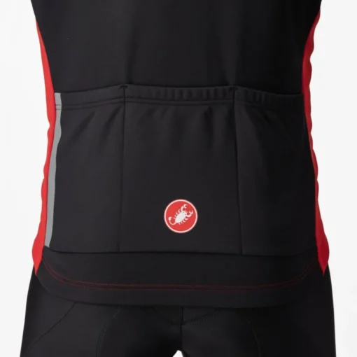 Castelli Entrata Jacket - Red/Black Light Black - Image 3