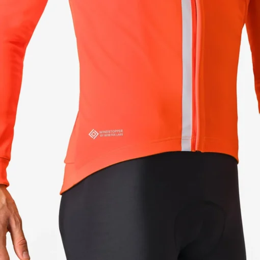 Castelli Entrata Jacket - Brilliant Orange/Silver - Image 6