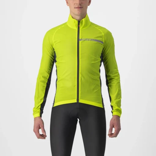 Castelli Squadra Stretch Jacket – Electric Lime/Dark Gray