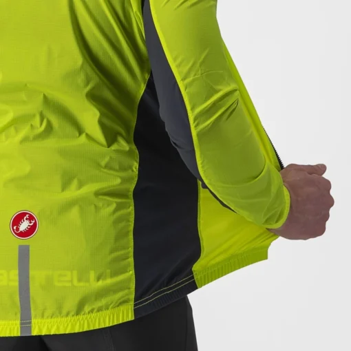 Castelli Squadra Stretch Jacket – Electric Lime/Dark Gray - Image 3