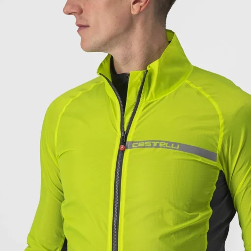 Castelli Squadra Stretch Jacket – Electric Lime/Dark Gray - Image 5