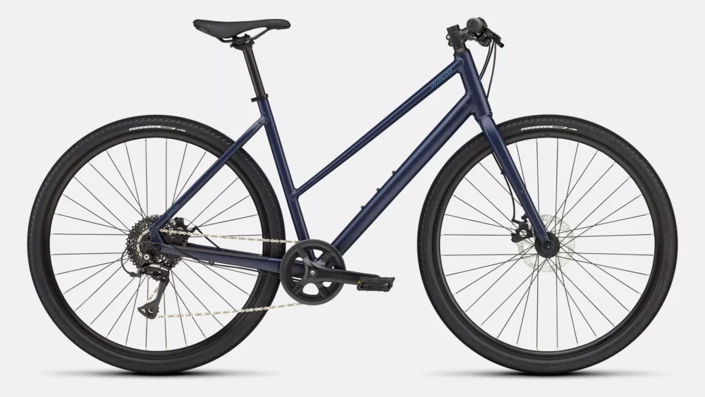 Specialized Sirrus X 1.0 Step-Through - Satin Deep Marine / Grey Blue Reflective