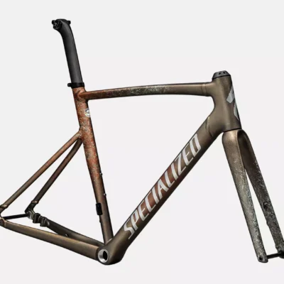 Alternative view of Specialized Allez Sprint Frameset - Copper Multicolor Blurred Impasto / Brushed Liquid Metal