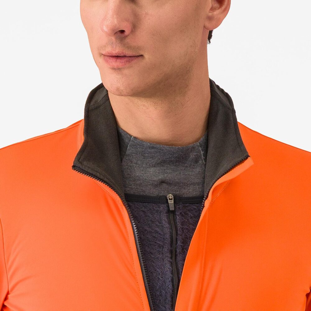 Castelli Alpha 150 Jacket - Brilliant Orange/Dark Gray - Image 3