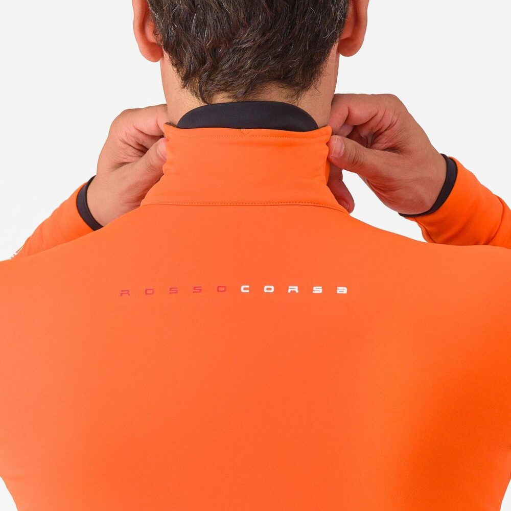 Castelli Alpha 150 Jacket - Brilliant Orange/Dark Gray - Image 4