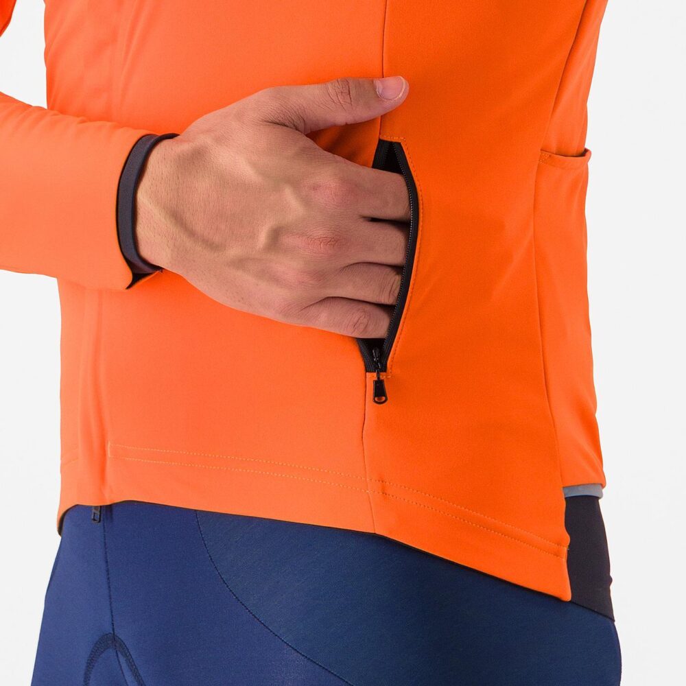 Castelli Alpha 150 Jacket - Brilliant Orange/Dark Gray - Image 5