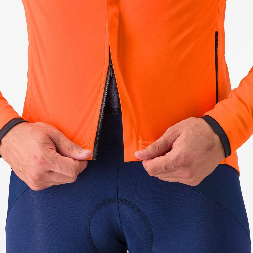 Castelli Alpha 150 Jacket - Brilliant Orange/Dark Gray - Image 6