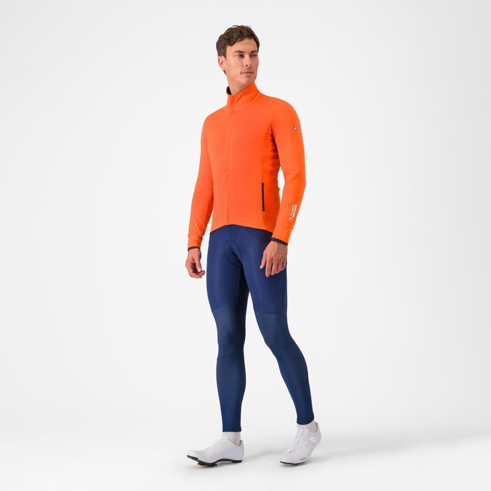 Castelli Alpha 150 Jacket - Brilliant Orange/Dark Gray - Image 7