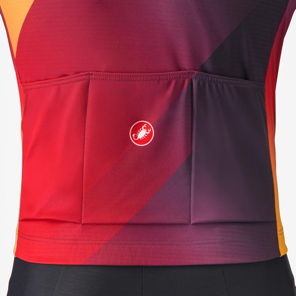 Castelli Amplify Thermal Jersey - Dark Night Shade/Red-Vivid Ora - Image 4