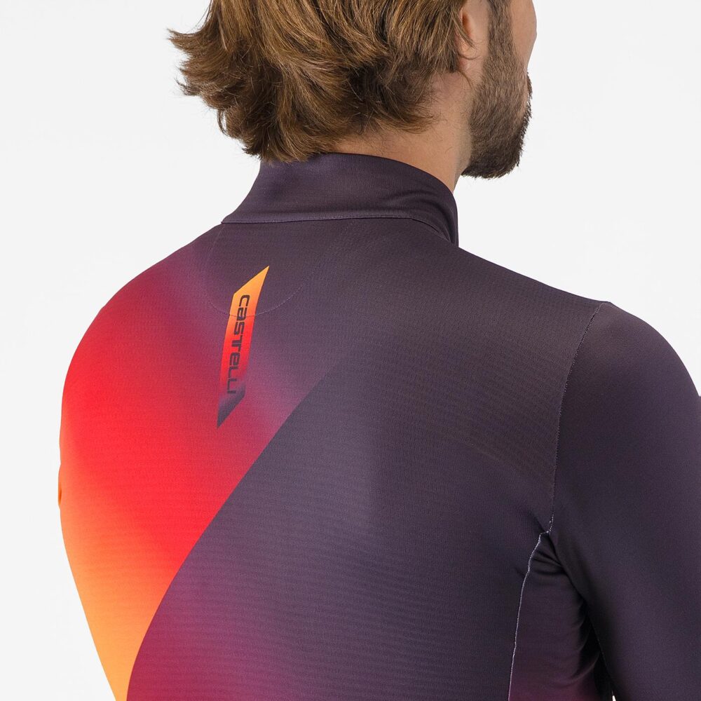 Castelli Amplify Thermal Jersey - Dark Night Shade/Red-Vivid Ora - Image 5