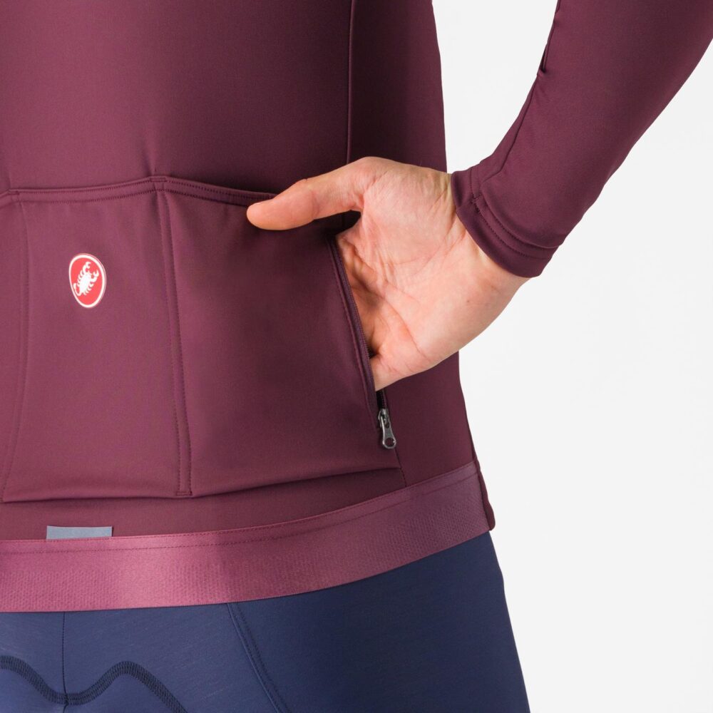 Castelli Espresso Thermal Jersey - Deep Bordeaux - Image 4