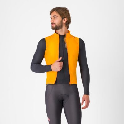 Castelli Espresso Vest - Vivid Orange/Dark Gray