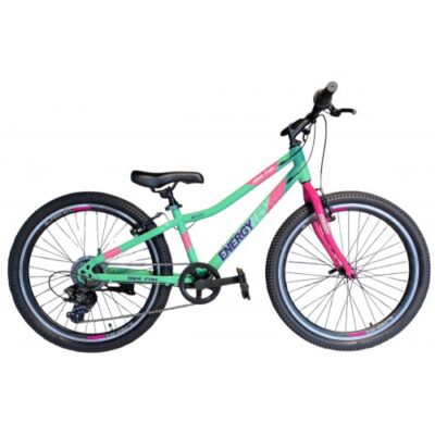 Energy Bike Fun 24" - Mint Green Neon Pink - 7 speed